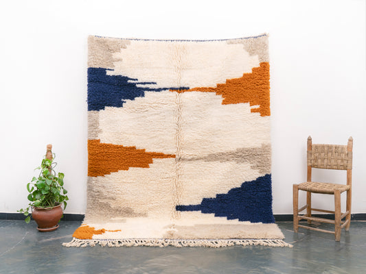 7x8 ft Handmade Rug Amazigh Azilal ⴰⵢⵢⵓⵔ. FREE SHIPPING