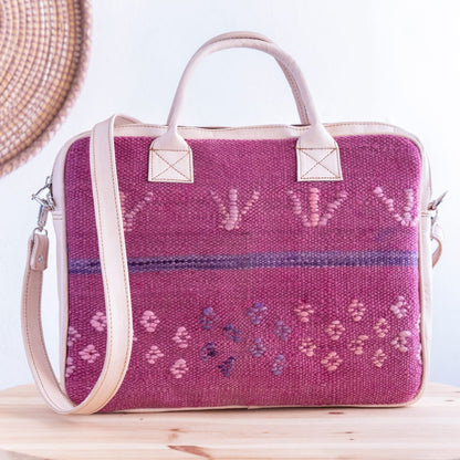 Leather Laptop Amazigh rug Bag Tayri  ⵜⴰⵢⵔⵉ