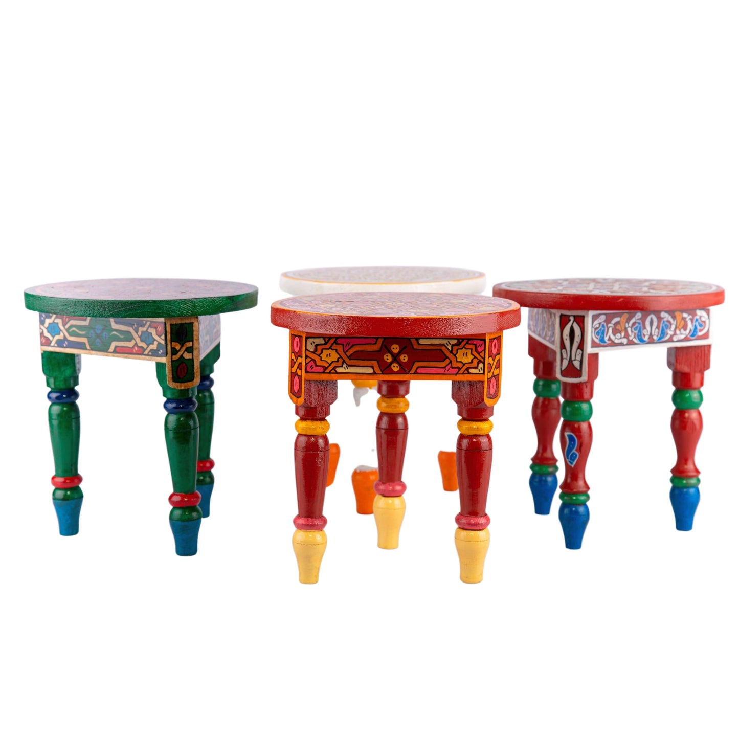 Handcrafted Moroccan tables set of 4. FREE SHIPPING