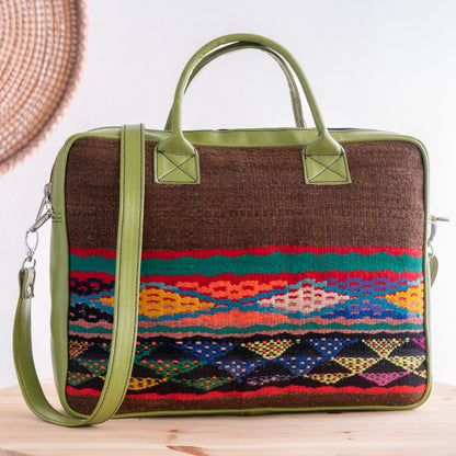 Leather Laptop Bag Amazigh Rug Tayri  ⵜⴰⵢⵔⵉ