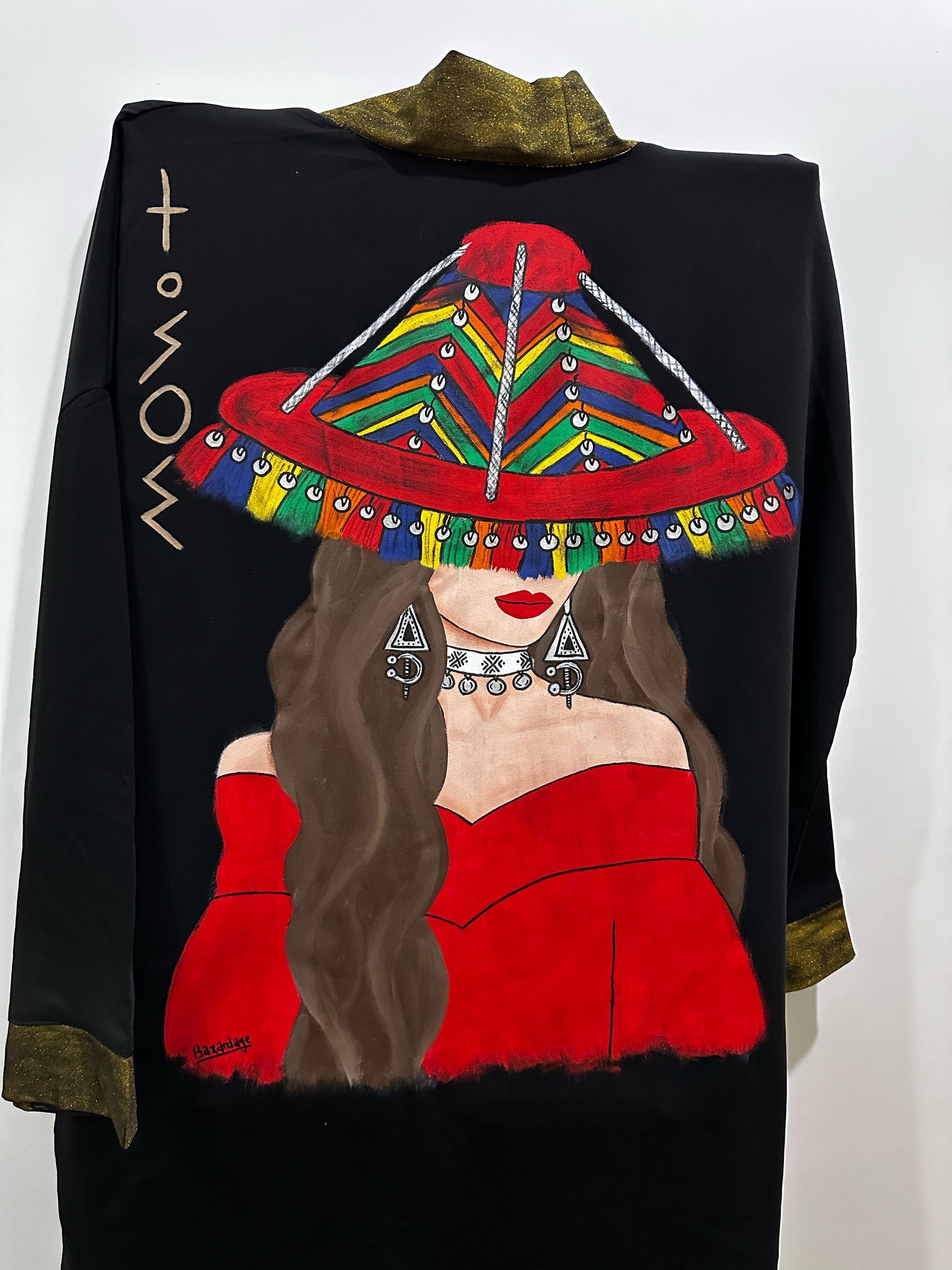 Dar Chi Amazigh white Kimono Unisex Yaz ⴰⵣⵓⵍ
