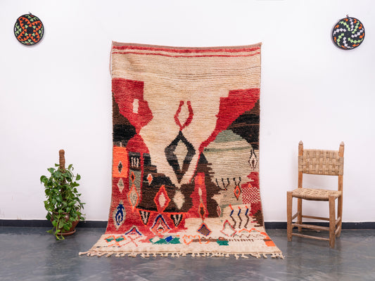 5x8 ft Handmade Amazigh Rug Boujaad. FREE SHIPPING
