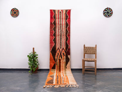 Handmade Amazigh Vintage runner Ourika-. FREE SHIPPING