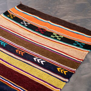 3X5 ft Handmade Amazigh Kilim Rug Merzuga ⴰⵢⵢⵓⵔ. FREE SHIPPING