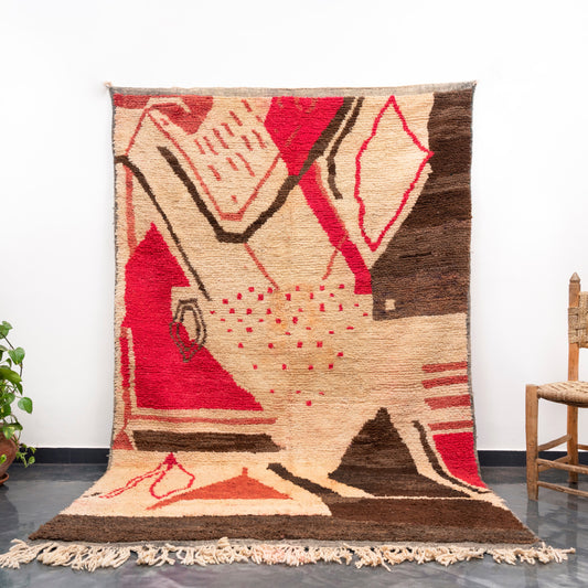 5x8 ft Handmade Amazigh Rug Boujaad Ayyur ⴰⵢⵢⵓⵔ. FREE SHIPPING