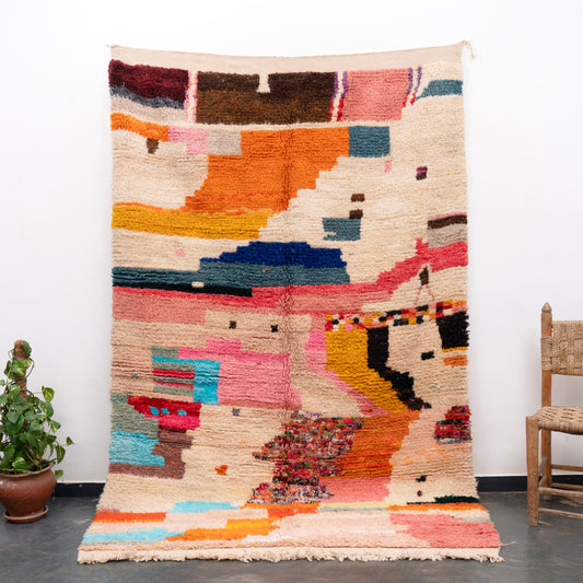 6x8 ft Handmade Amazigh Rug Boujaad Illi ⵉⵍⵍⵉ. FREE SHIPPING