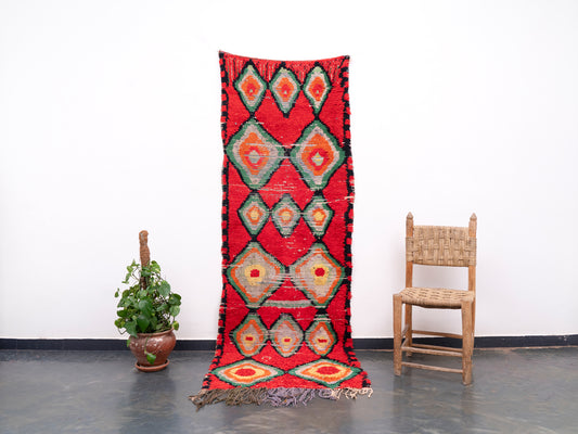 3x8 Handmade Vintage Amazigh runner Ziad. FREE SHIPPING