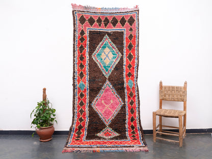 4x9 ft Handmade Amazigh Vintage Rug ⵜⴰⴼⵍⴻⵙⵜ. FREE SHIPPING