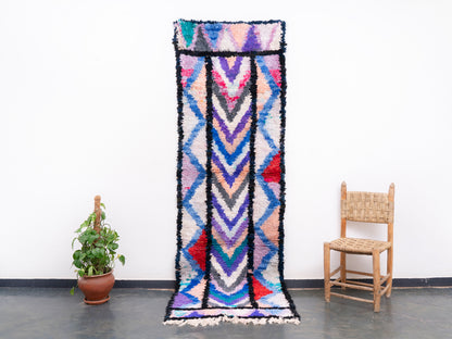 3x9 Handmade Vintage Amazigh runner Yaz. FREE SHIPPING