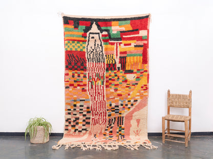 5x9 ft Handmade Amazigh Rug Boujaad Tamunt ⵜⴰⵎⵓⵏⵜ. FREE SHIPPING