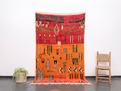 5x8ft Large Handmade Amazigh Rug Boujaad Merzouga. FREE SHIPPING