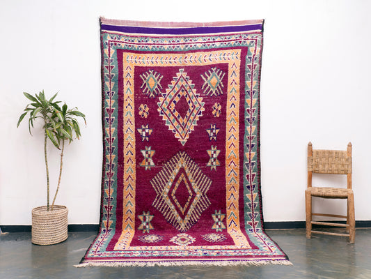 6x10 ft Large Handmade Amazigh Vintage Rug Ines ⵜⴰⴼⵍⴻⵙⵜ. FREE SHIPPING