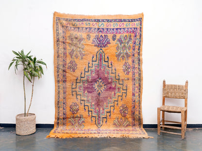 5x8 ft Handmade Vintage Amazigh Rug Itto ⵢⴰⵣ. FREE SHIPPING
