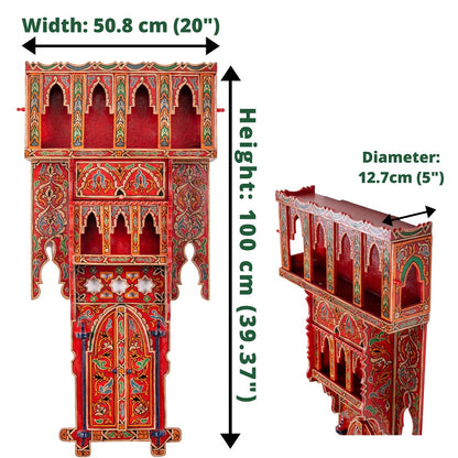 Handmade Moroccan shelf Ahidus green.