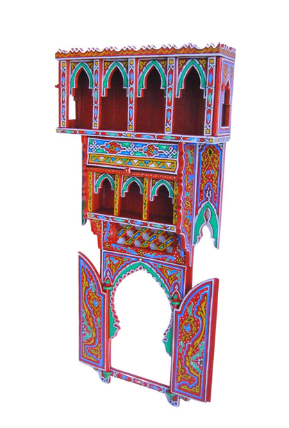 Handmade Moroccan shelf Ahidus blue.