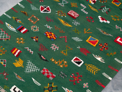 3X5 ft Handmade Amazigh Kilim Rug Sakina ⴰⵏⵉⵔ. FREE SHIPPING