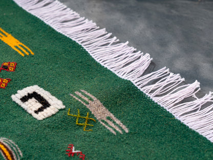 3X5 ft Handmade Amazigh Kilim Rug Sakina ⴰⵏⵉⵔ. FREE SHIPPING