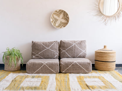 2 seats Handmade Amazigh Sofa Kilim ⴰⵏⵉⵔ.