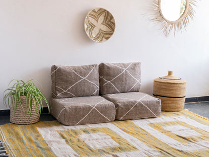 2 seats Handmade Amazigh Sofa Kilim ⴰⵏⵉⵔ.