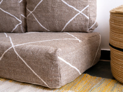 2 seats Handmade Amazigh Sofa Kilim ⴰⵏⵉⵔ.
