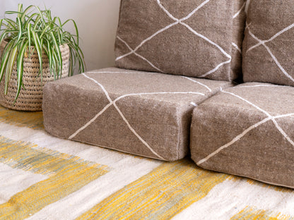 2 seats Handmade Amazigh Sofa Kilim ⴰⵏⵉⵔ.