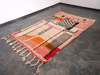 5x8ft Handmade Amazigh Rug Boujaad Lakbab. FREE SHIPPING