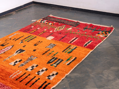 5x8ft Large Handmade Amazigh Rug Boujaad Merzouga. FREE SHIPPING