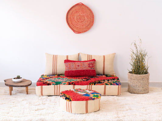 4ft Handmade Amazigh Sofa Dades ⵜⴰⴼⵍⴻⵙⵜ. FREE SHIPPING