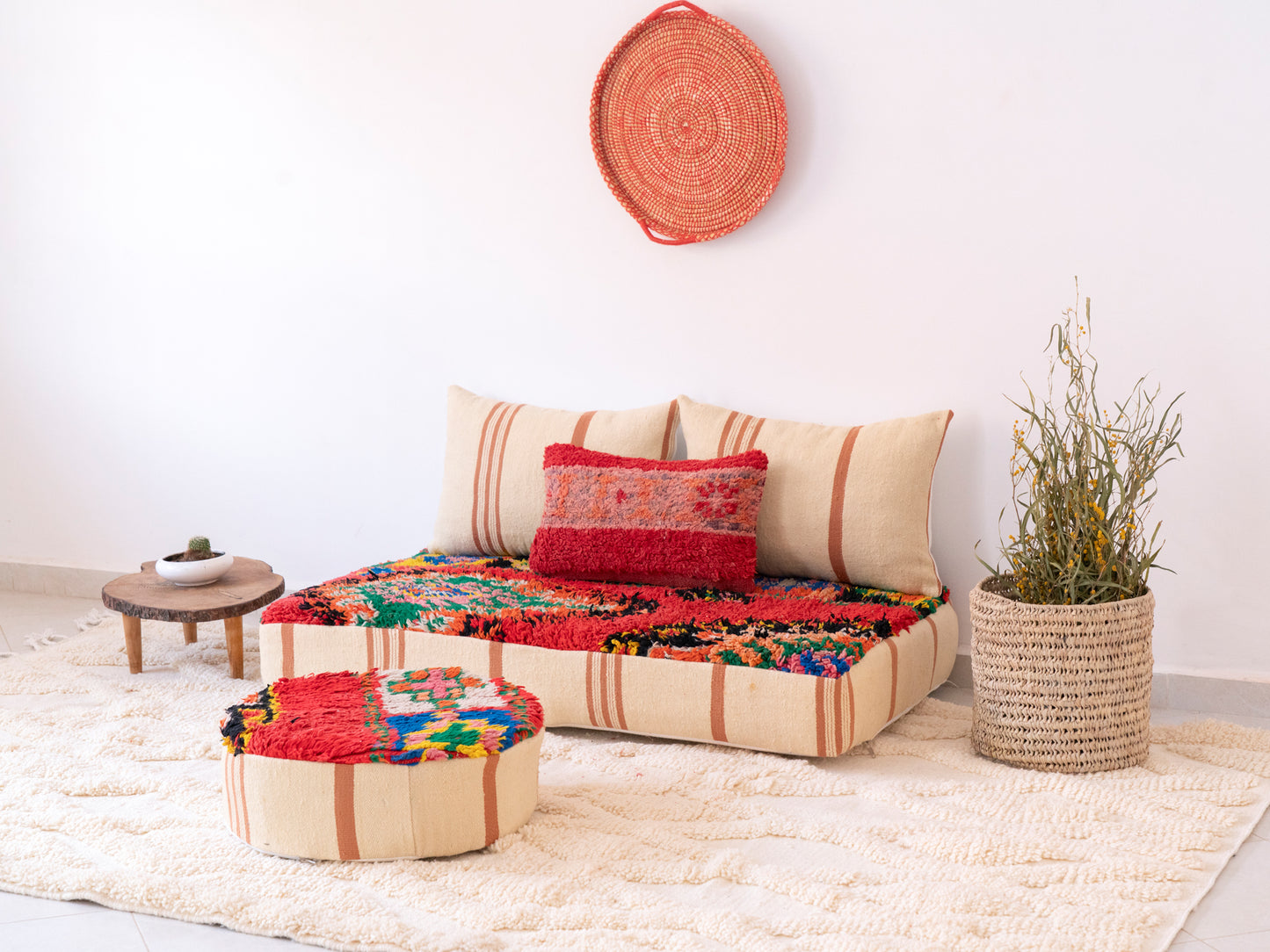 4ft Handmade Amazigh Sofa Dades ⵜⴰⴼⵍⴻⵙⵜ. FREE SHIPPING