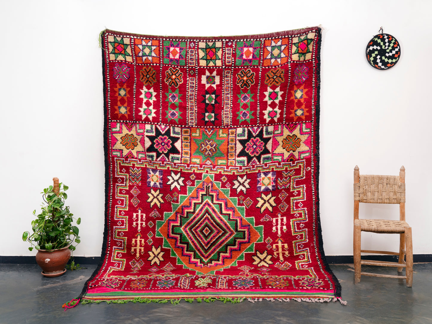 7x10 ft Large Handmade Amazigh Vintage Rug Akchour ⵜⴰⴼⵍⴻⵙⵜ. FREE SHIPPING