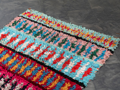 Handmade Amazigh Rug Boucherouite. FREE SHIPPING