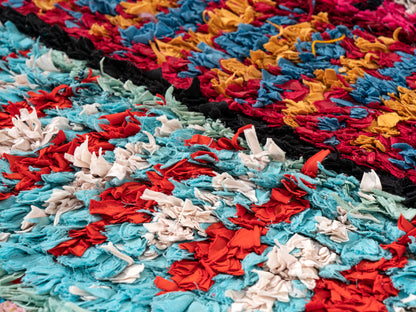 Handmade Amazigh Rug Boucherouite. FREE SHIPPING