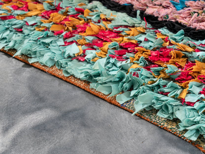 Handmade Amazigh Rug Boucherouite. FREE SHIPPING