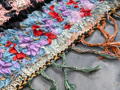 Handmade Amazigh Rug Boucherouite. FREE SHIPPING