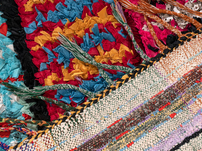 Handmade Amazigh Rug Boucherouite. FREE SHIPPING
