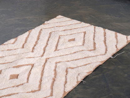 4x6 ft Handmade Rug Amazigh Beni Ourain ⵜⵓⴷⴻⵔⵜ. FREE SHIPPING
