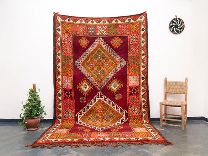 7x10 ft Large Handmade Amazigh Vintage Rug Amlou ⵜⴰⴼⵍⴻⵙⵜ. FREE SHIPPING