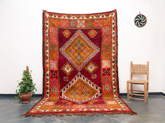 7x10 ft Large Handmade Amazigh Vintage Rug Amlou ⵜⴰⴼⵍⴻⵙⵜ. FREE SHIPPING