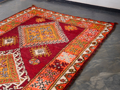 7x10 ft Large Handmade Amazigh Vintage Rug Amlou ⵜⴰⴼⵍⴻⵙⵜ. FREE SHIPPING