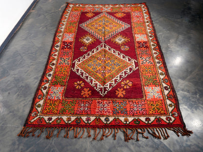 7x10 ft Large Handmade Amazigh Vintage Rug Amlou ⵜⴰⴼⵍⴻⵙⵜ. FREE SHIPPING