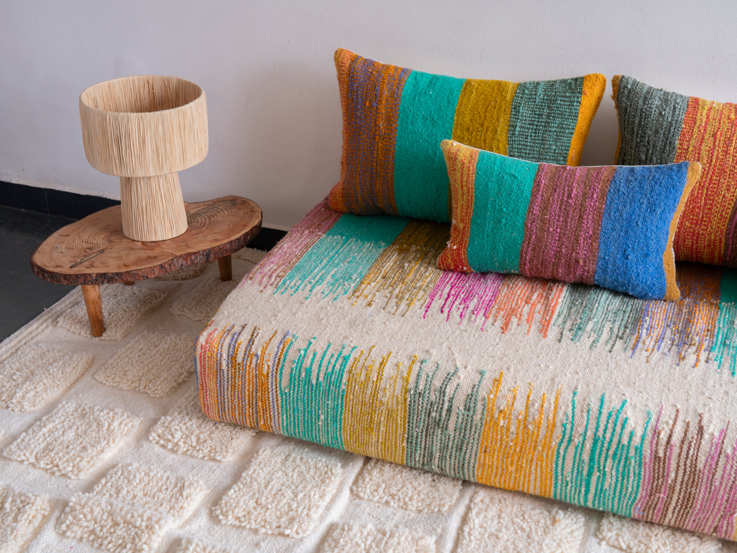 6ft Handmade Amazigh Sofa Kilim Jaden ⴰⵓⵔⵉⵏⵊ. FREE SHIPPING