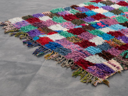 Handmade Amazigh Rug Boucherouite. FREE SHIPPING