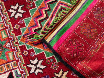 7x10 ft Large Handmade Amazigh Vintage Rug Akchour ⵜⴰⴼⵍⴻⵙⵜ. FREE SHIPPING