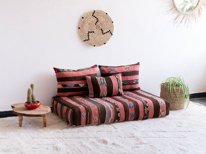 4ft Handmade Amazigh Vintage Sofa Ilias ⵢⴰⵣ. FREE SHIPPING