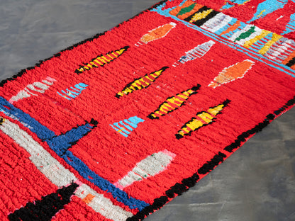 3x8 Handmade Vintage Amazigh Rug Ayur ⵢⴰⵣ. FREE SHIPPING
