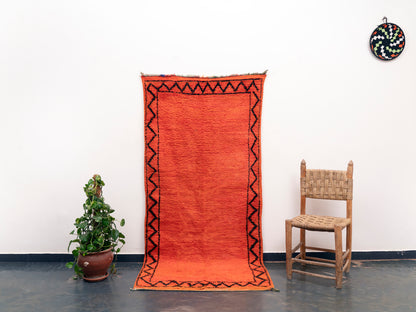 3x7 ft Handmade Vintage Amazigh Rug Anis ⵢⴰⵣ. FREE SHIPPING