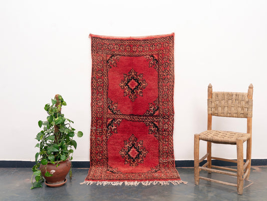 3x6 Handmade Vintage Amazigh Rug Amlou ⵢⴰⵣ. FREE SHIPPING