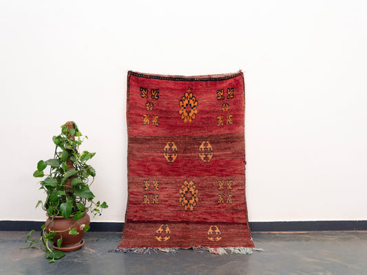 3x5 Handmade Vintage Amazigh Rug Amlou ⵢⴰⵣ. FREE SHIPPING
