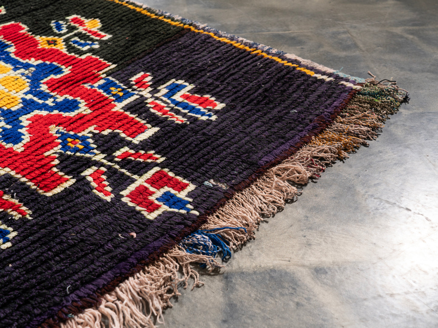 3x6 Handmade Vintage Amazigh Rug Argana ⵢⴰⵣ. FREE SHIPPING