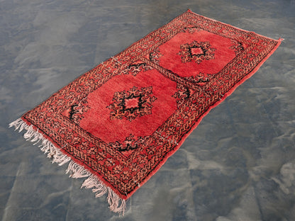 3x6 Handmade Vintage Amazigh Rug Amlou ⵢⴰⵣ. FREE SHIPPING